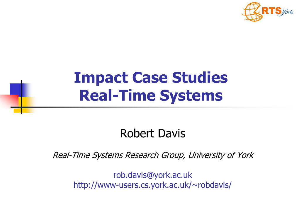 Impact Case Studies Real-Time Systems