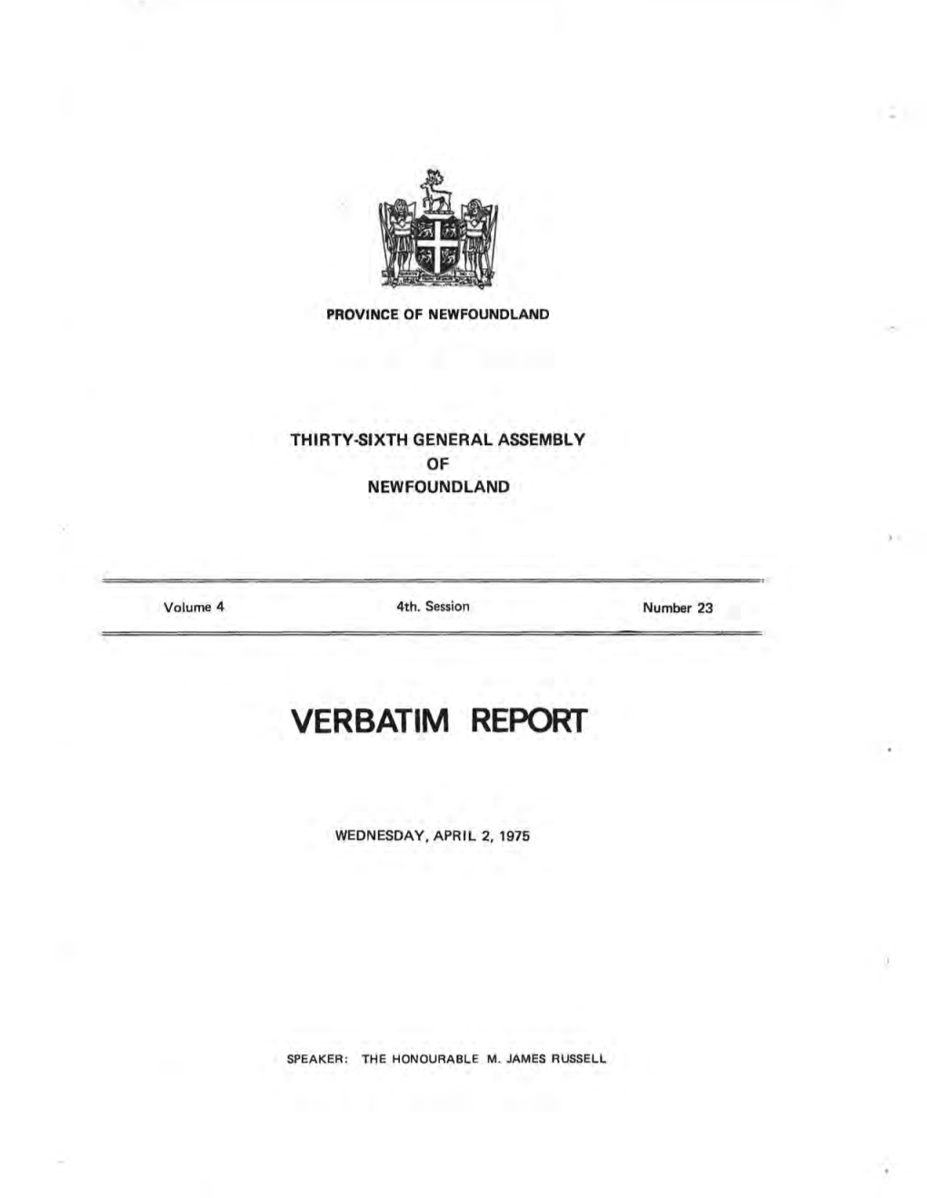 Verbatim Report