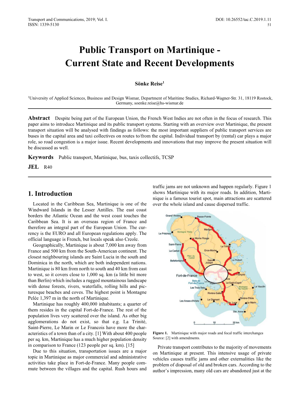 Public Transport on Martinique - Current State and Recent Developments