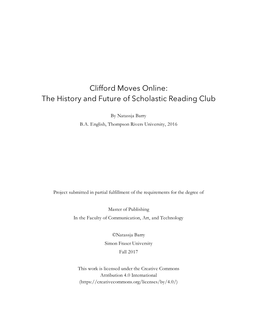 Clifford Moves Online: the History and Future of Scholastic Reading Club