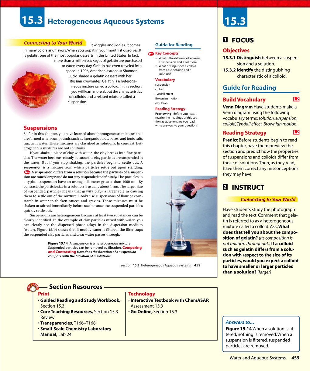 15.3 Heterogeneous Aqueous Systems 15.3