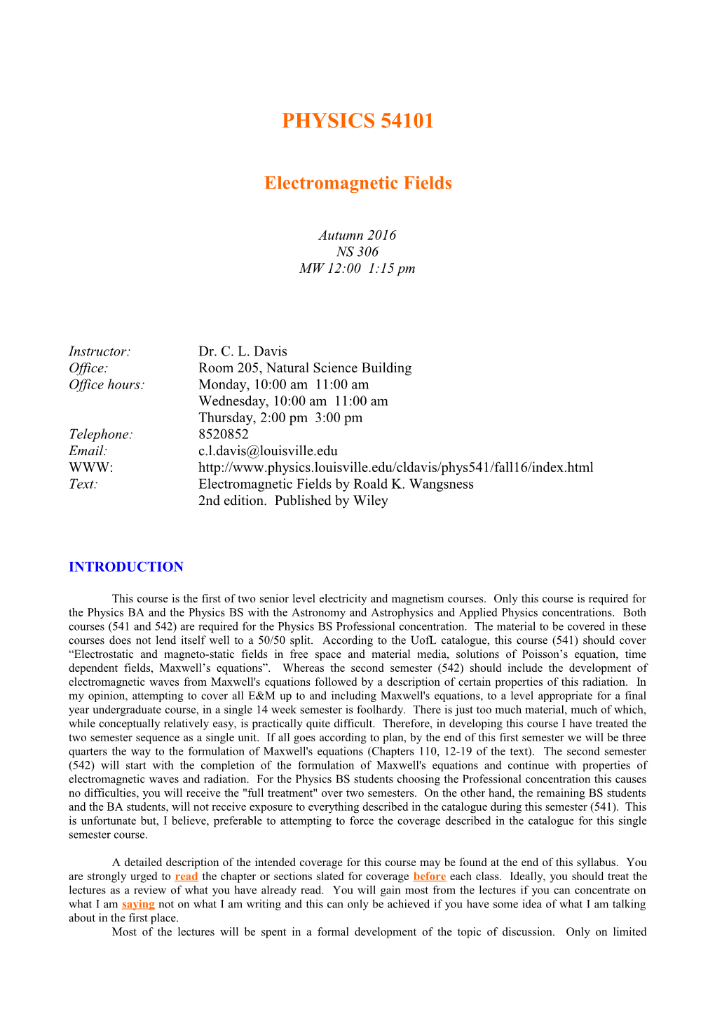 Electromagnetic Fields