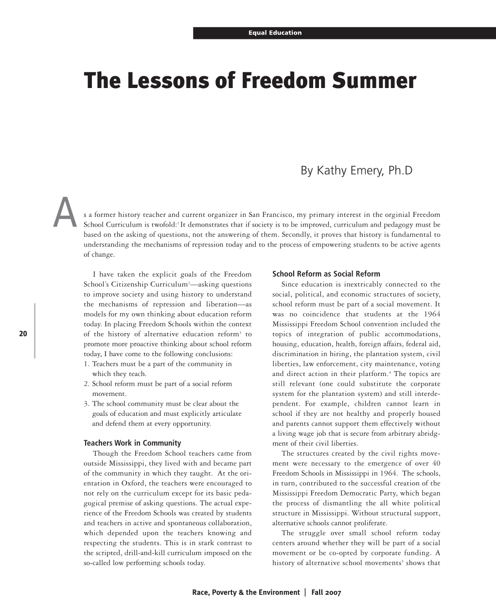 The Lessons of Freedom Summer