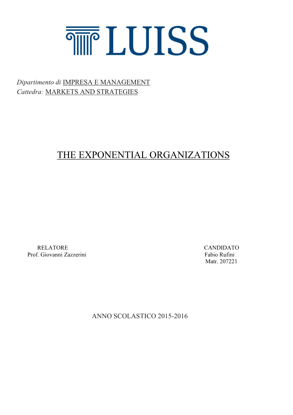 The Exponential Organizations