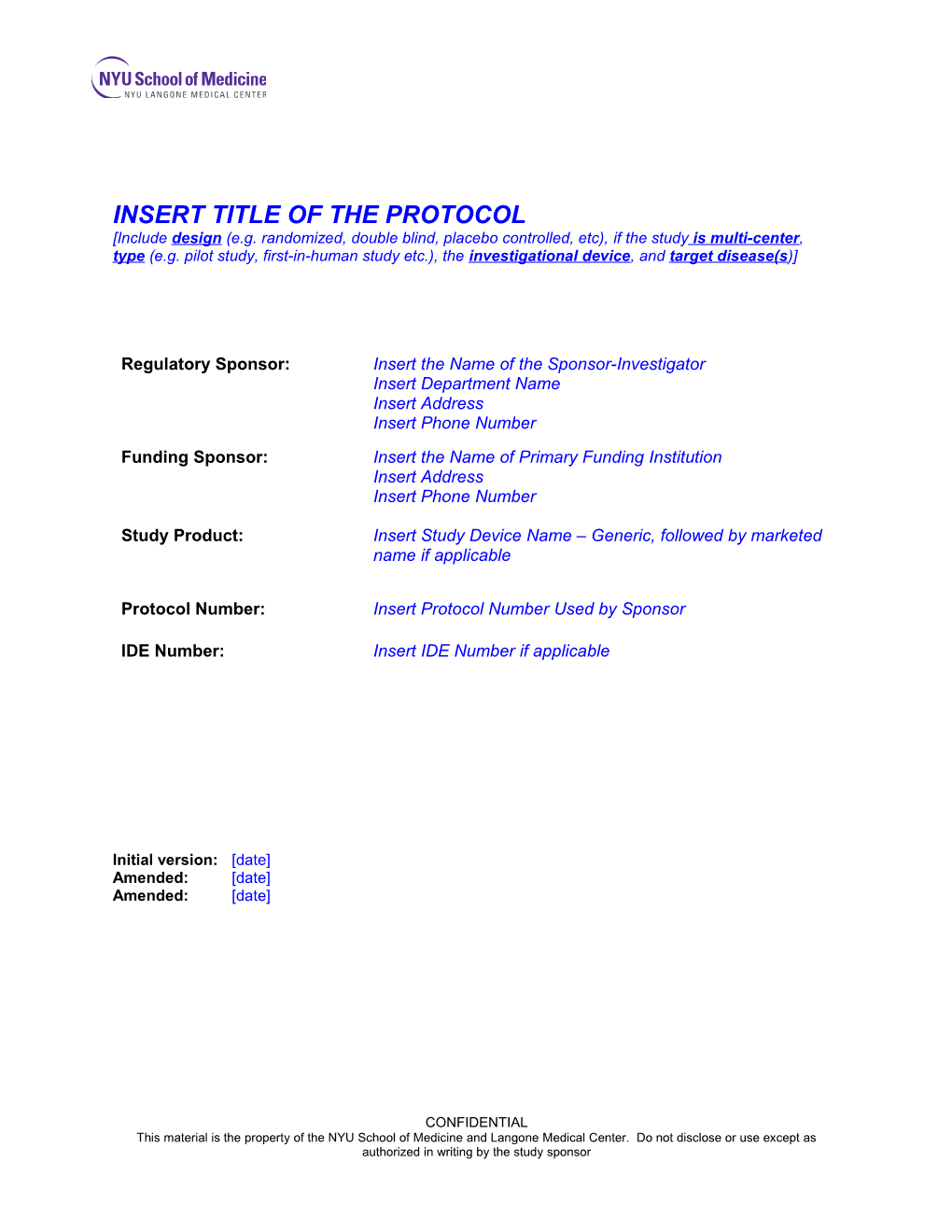 Clinical Research Protocol s1