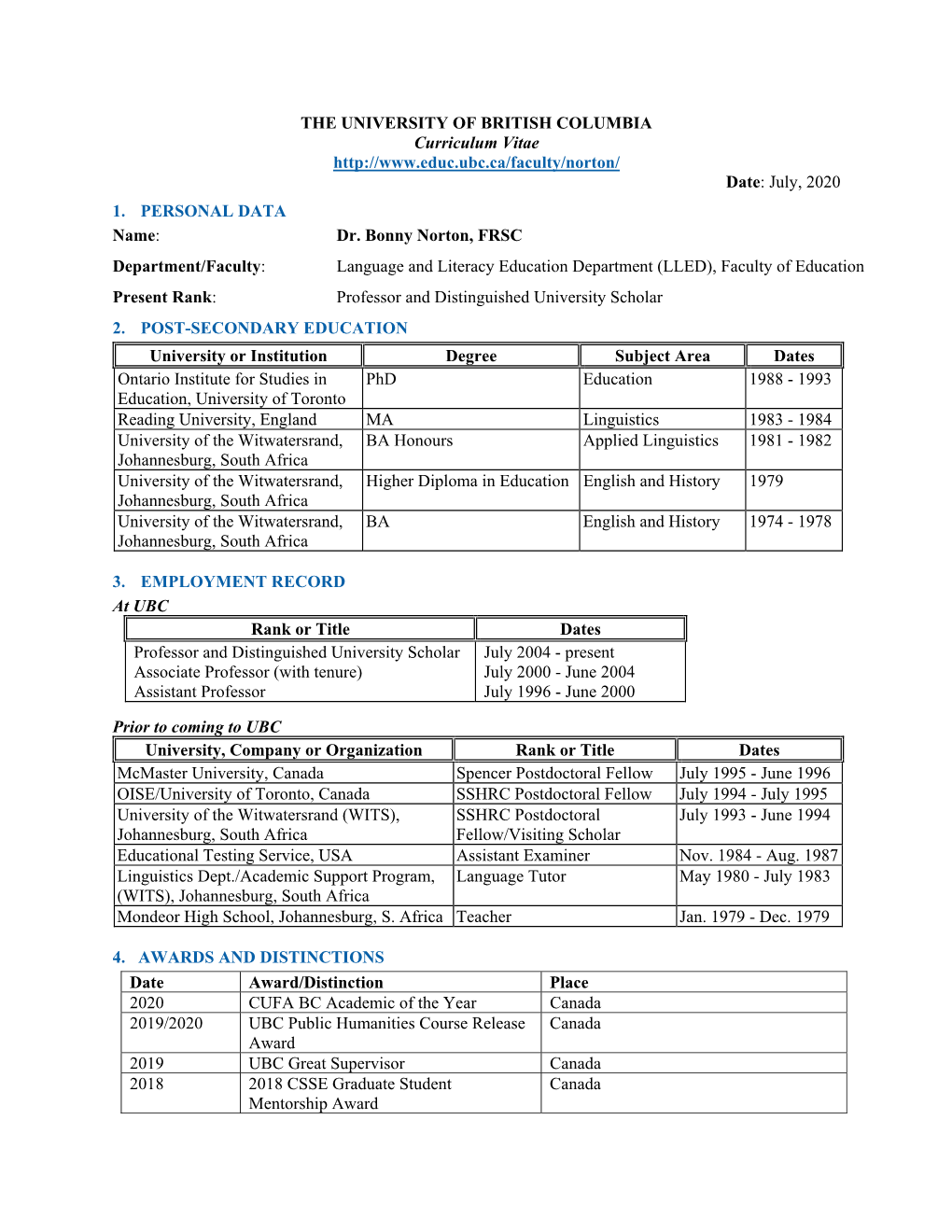 CV March 2020