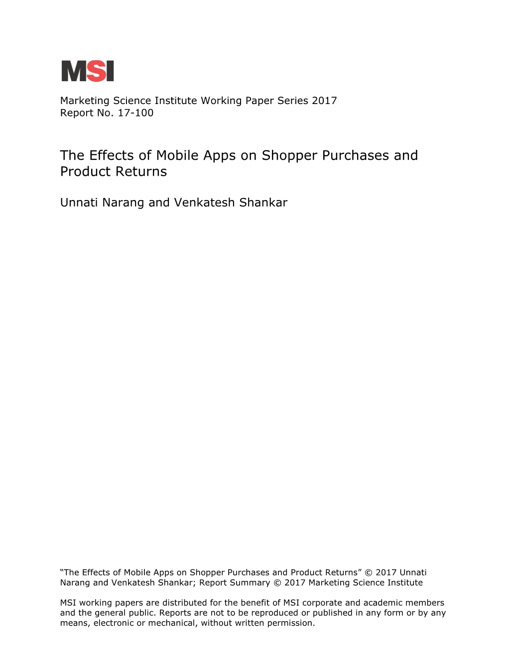 The Effects of Mobile Apps on Shopper Purchases and Product Returns