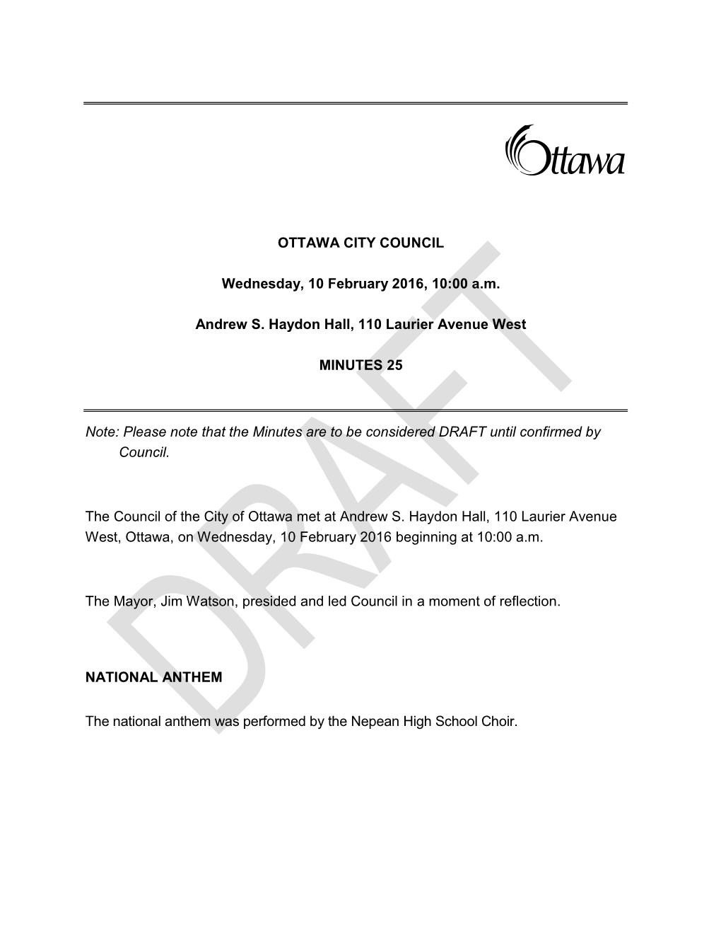 City Council Minutes