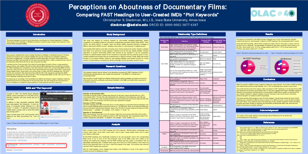 Comparing FAST Headings to User-Created Imdb 