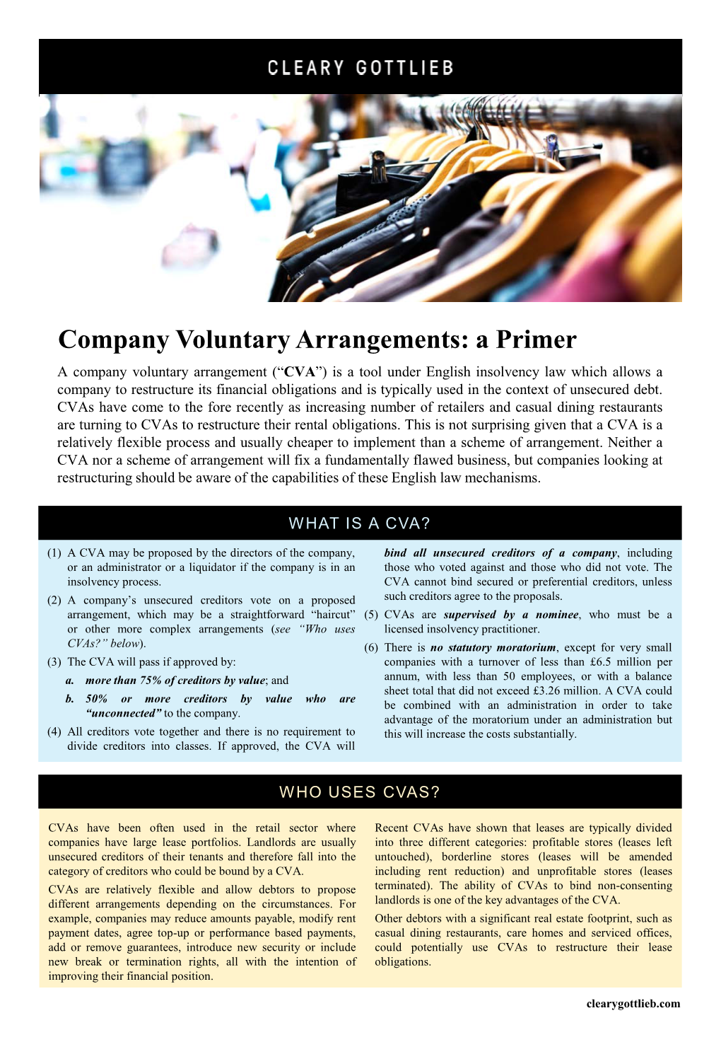 Company Voluntary Arrangements