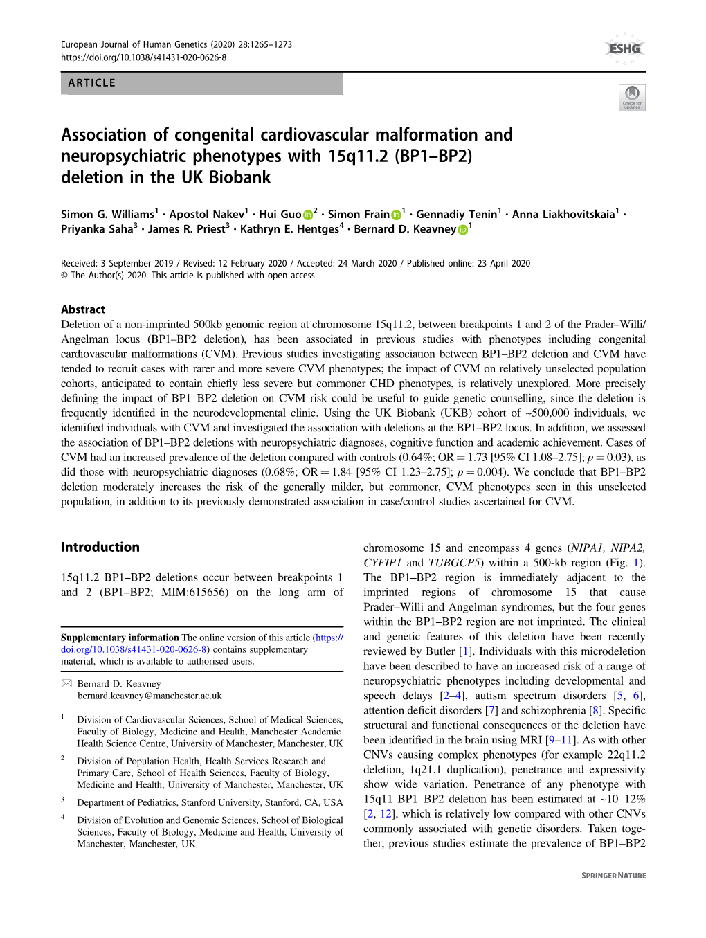 (BP1–BP2) Deletion in the UK Biobank