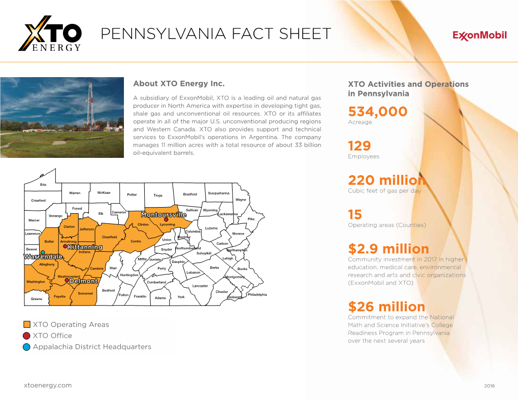 Pennsylvania Fact Sheet