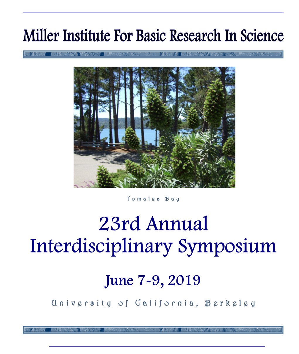 23Rd Annual Interdisciplinary Symposium