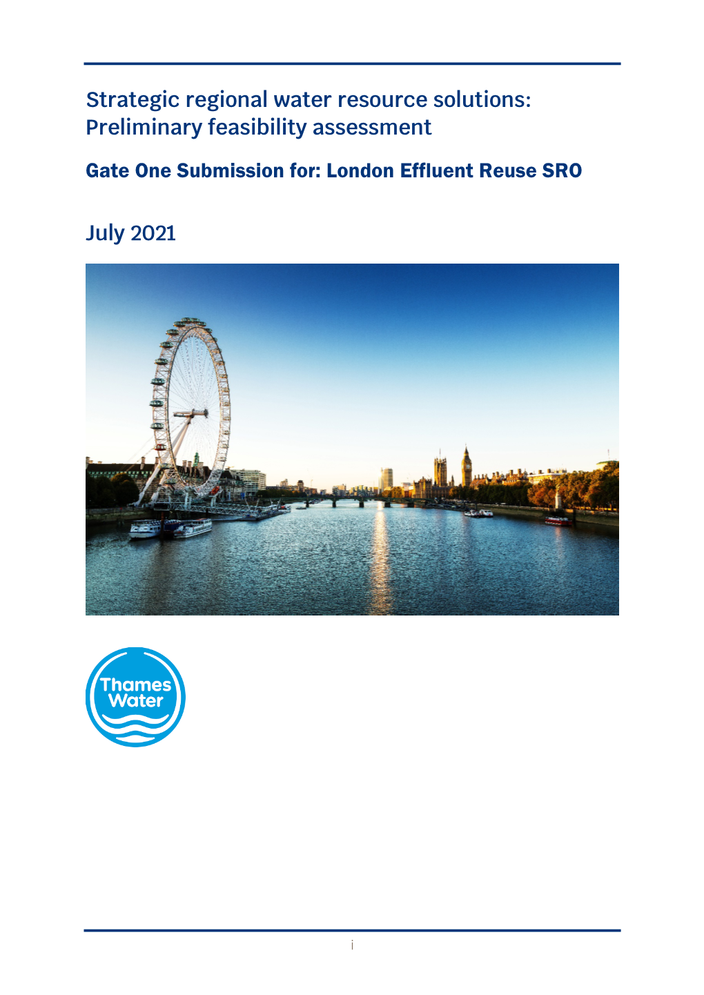 London Effluent Reuse SRO July 2021