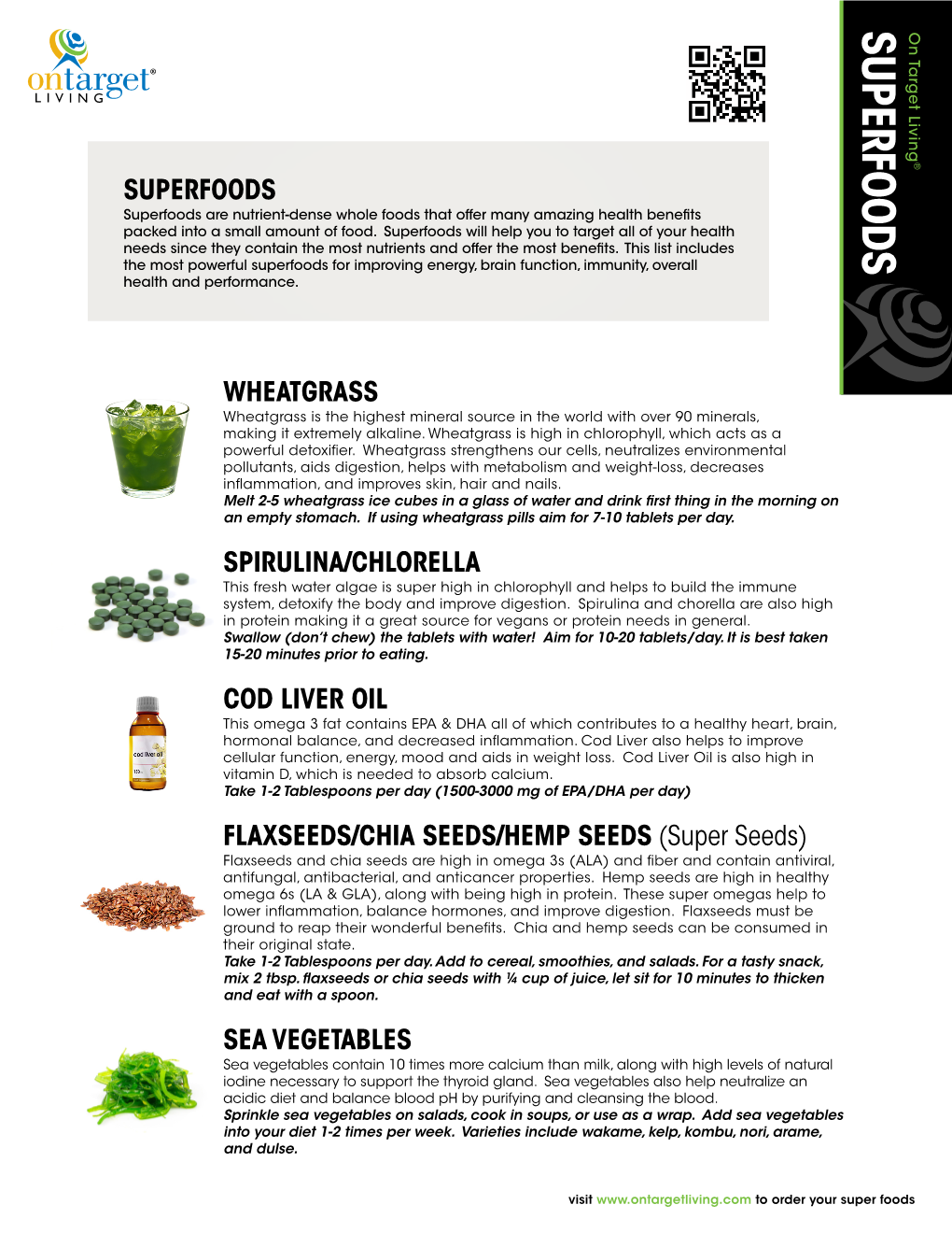 (Super Seeds) SEA VEGETABLES SUPERFOODS