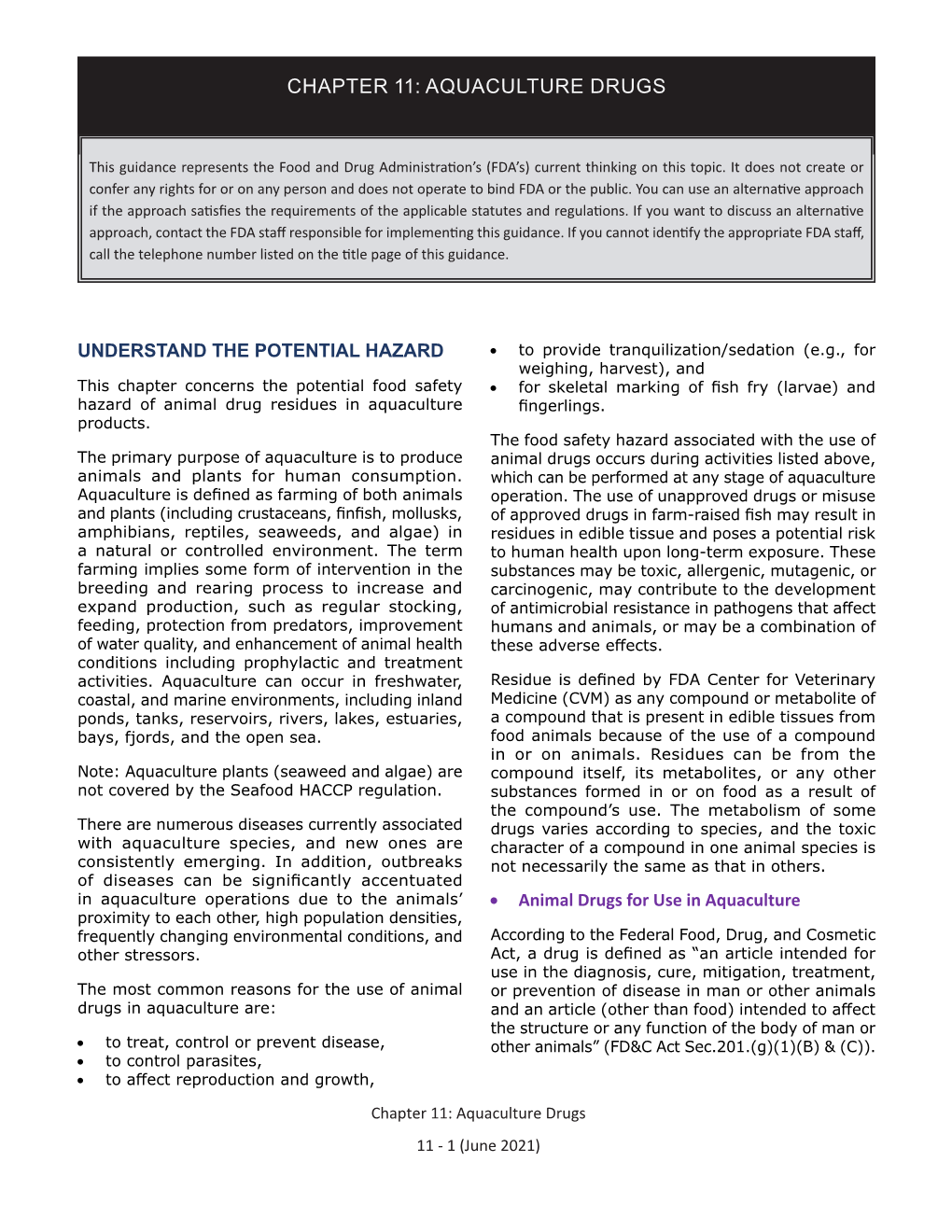 Fish and Fishery Products Hazards and Controls Guidance Fourth Edition