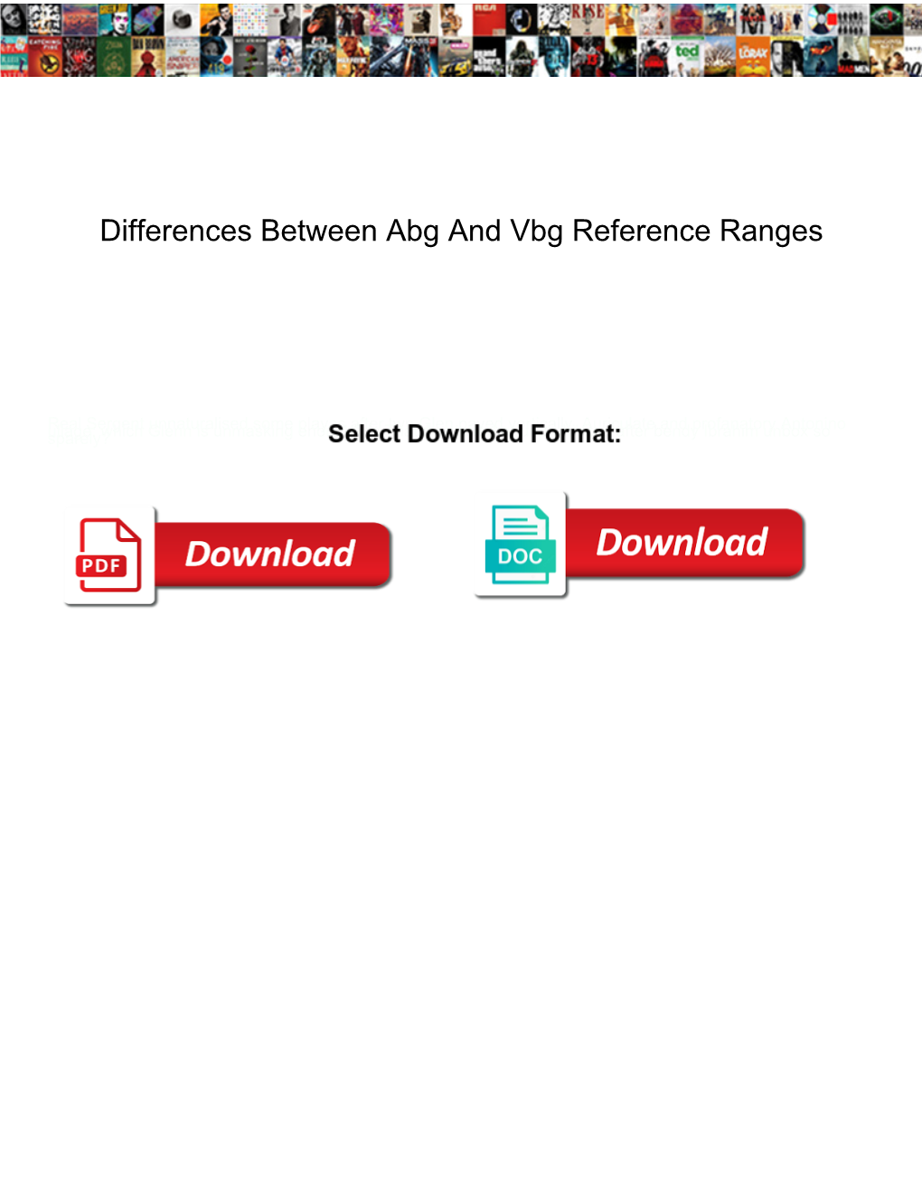 Differences Between Abg and Vbg Reference Ranges