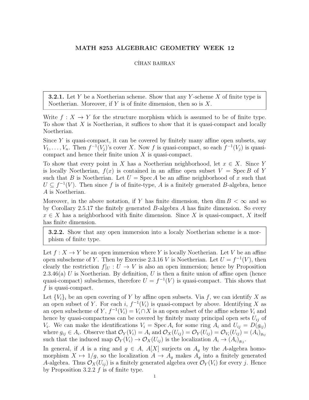 Scheme X of Finite Type Is Noetherian