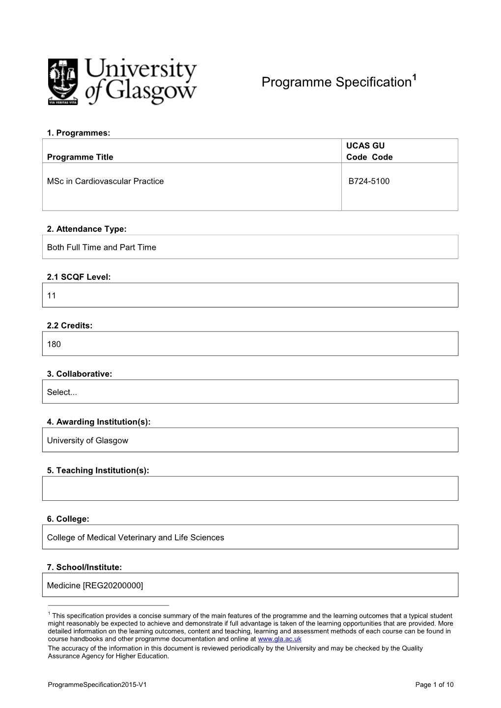 Programme Specification1