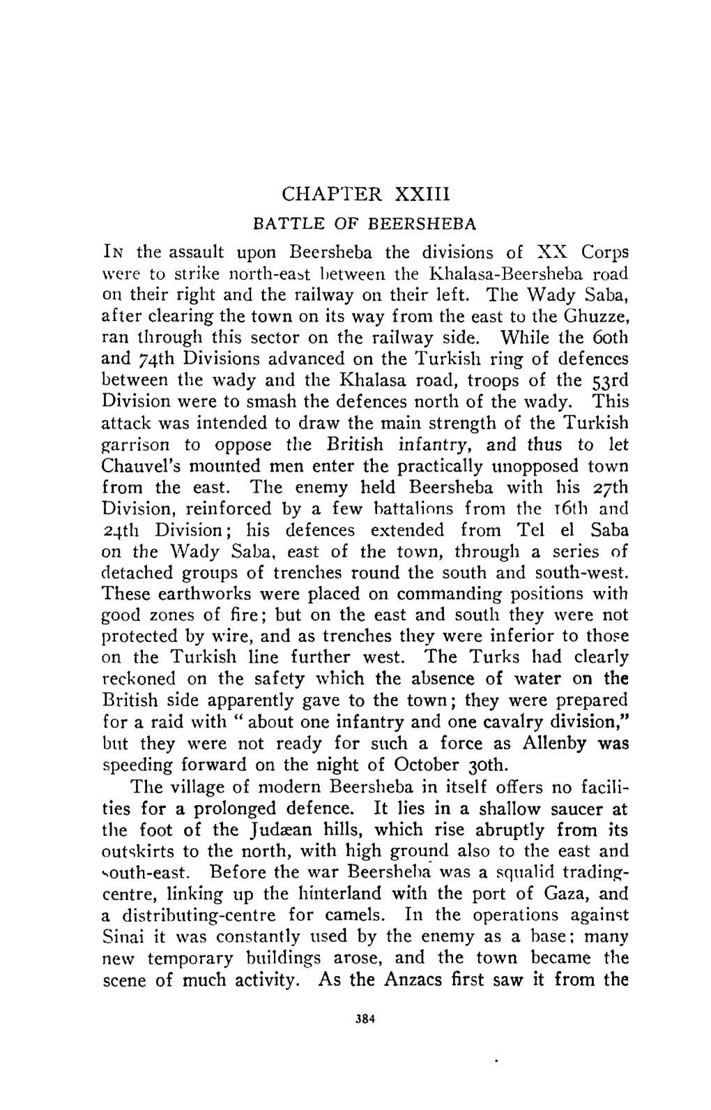 The Battle of Beersheba