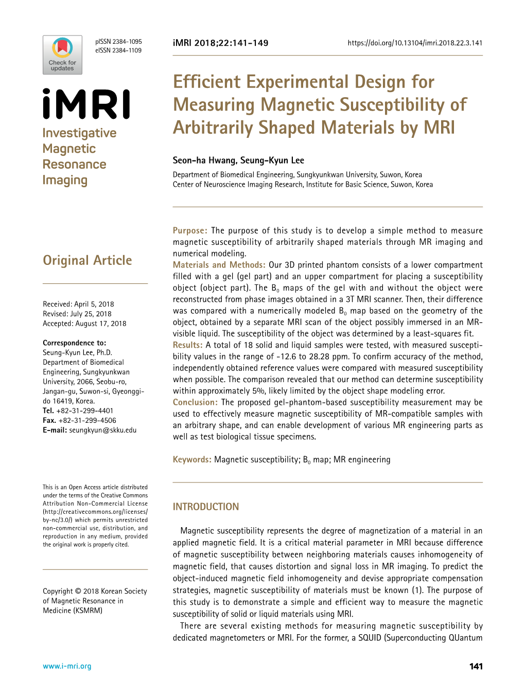 Efficient Experimental Design for Measuring Magnetic Susceptibility of Arbitrarily Shaped Materials by MRI