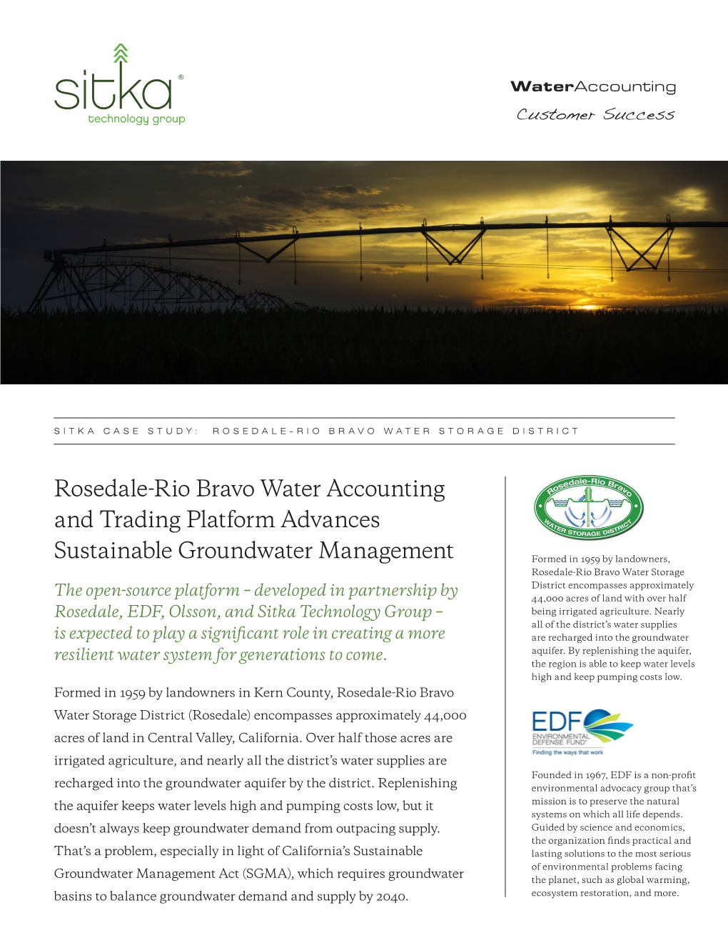 Rosedale-Rio Bravo Water Accounting and Trading Platform Advances