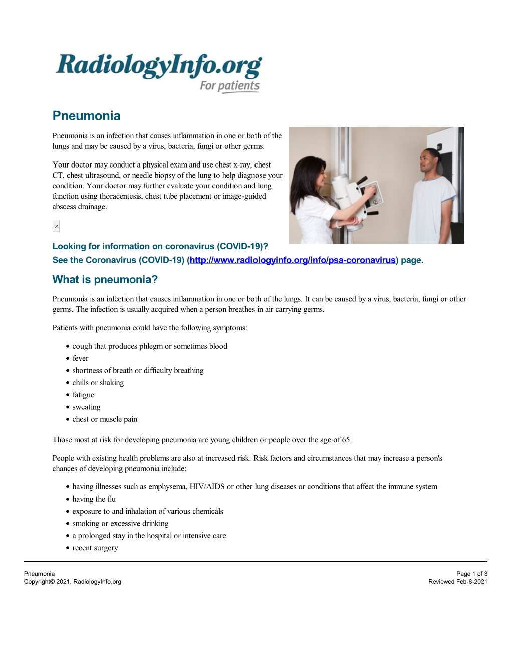 Pneumonia | Lung Inflammation