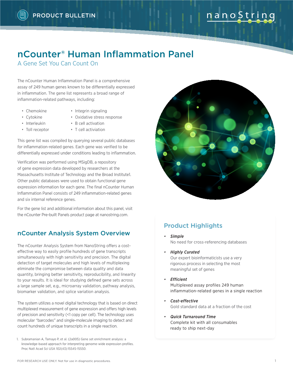 Human Inflammation Panel a Gene Set You Can Count On