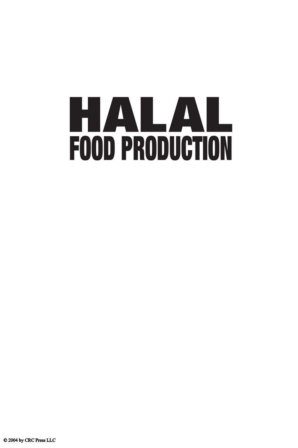 Halal Food Production