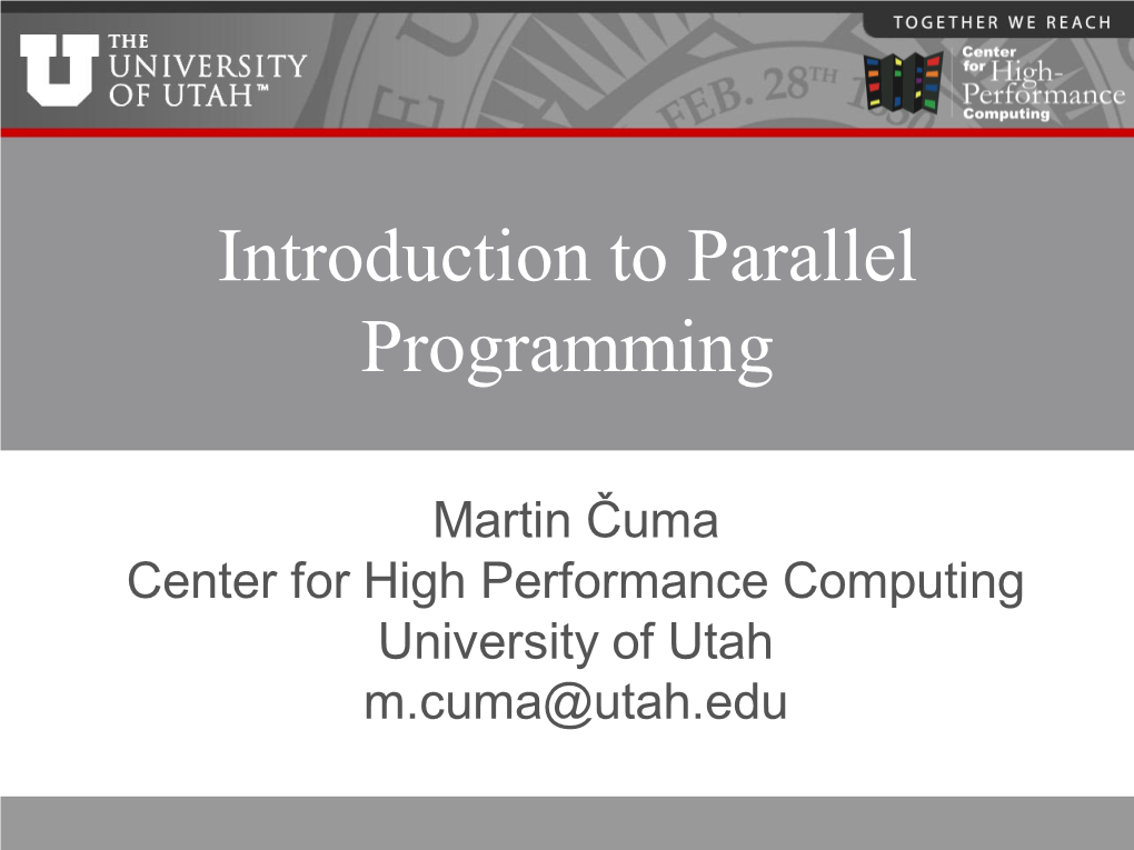 Introduction to Parallel Programming