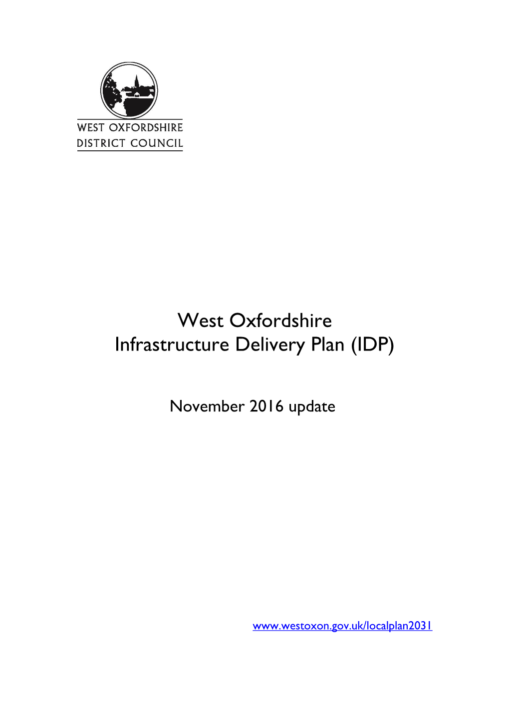 West Oxfordshire Infrastructure Delivery Plan (IDP)