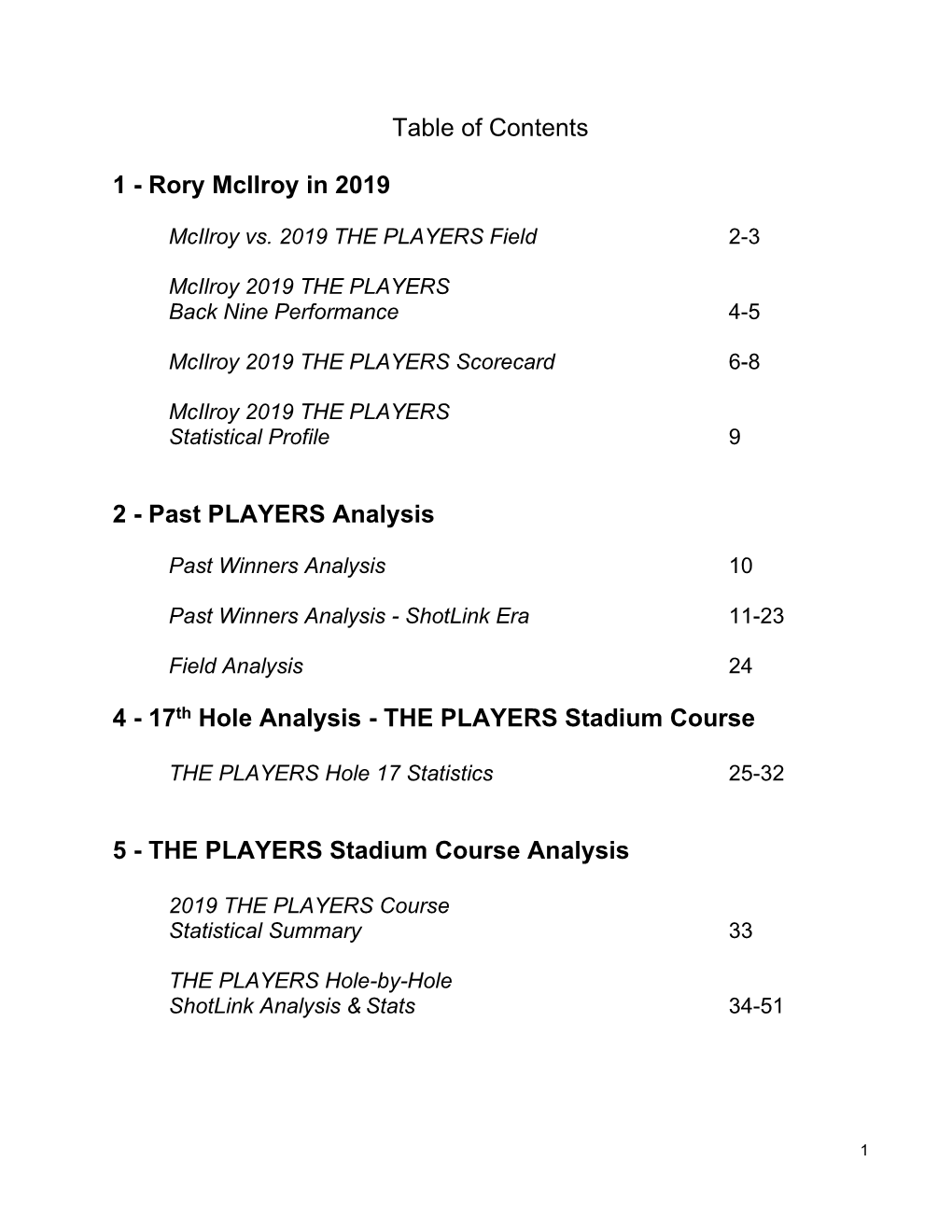 2020 the PLAYERS According to Shotlink