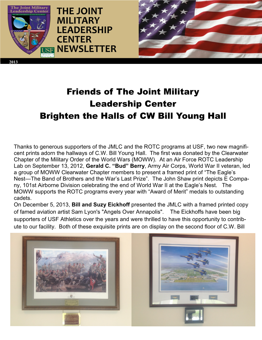 The Joint Military Leadership Center Newsletter
