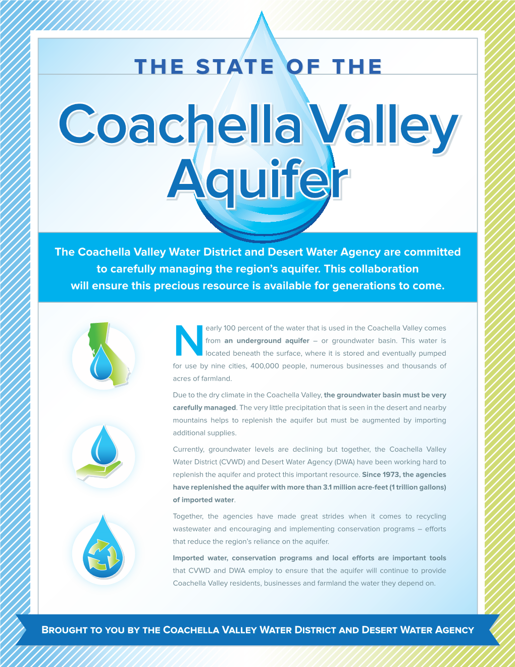 CVWD-DWA the State of the Coachella Valley Aquifer (PDF)