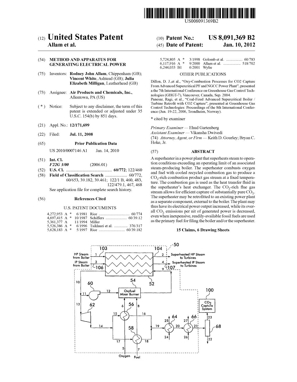 (12) United States Patent (10) Patent No.: US 8,091,369 B2 Allam Et Al