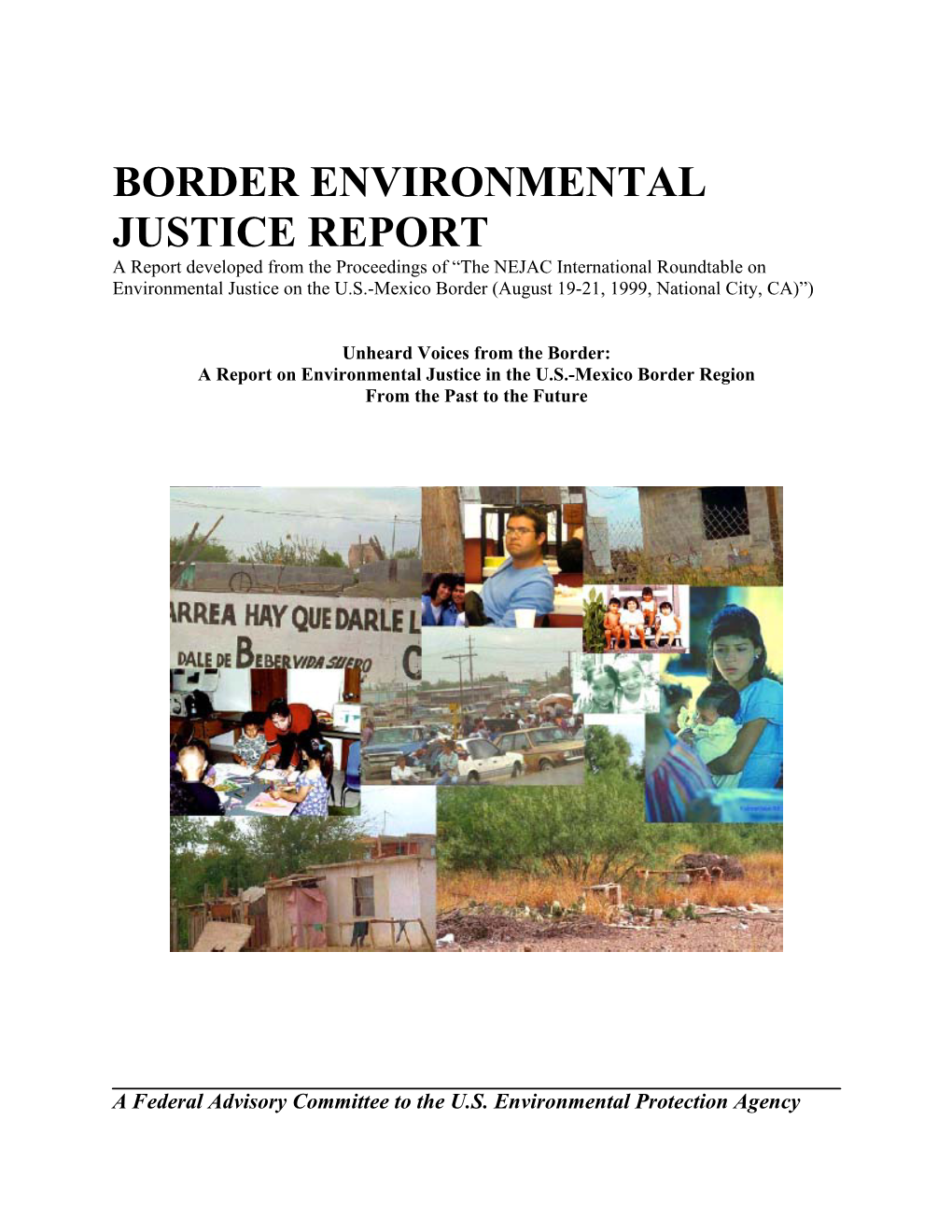 Border Environmental Justice Report