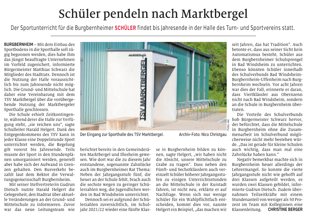 Schüler Pendeln Nach Marktbergel