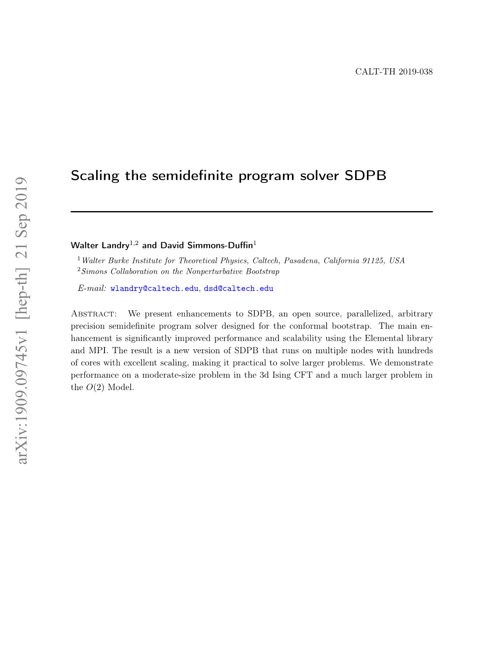 Scaling the Semidefinite Program Solver SDPB