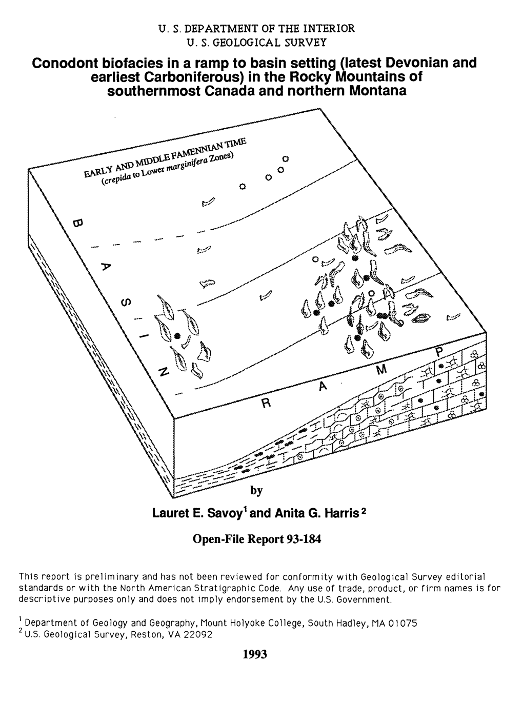 Conodont Biofacies in a Ramp to Basin Setting (Latest Devonian and Earliest Carboniferous) in the Rocky Mountains of Southernmost Canada and Northern Montana