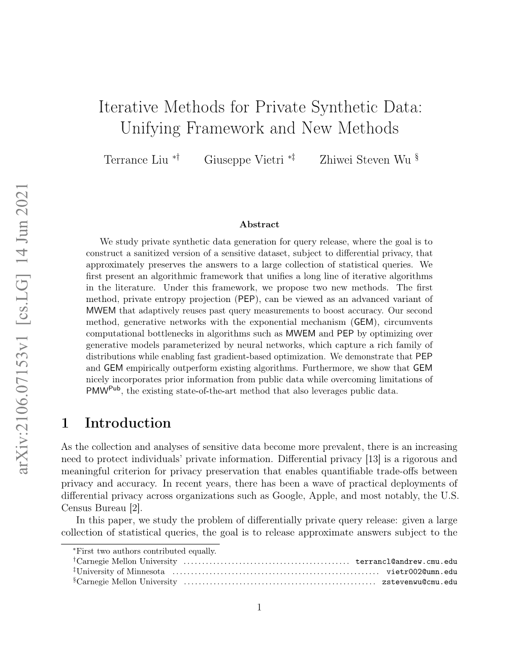 Unifying Framework and New Methods