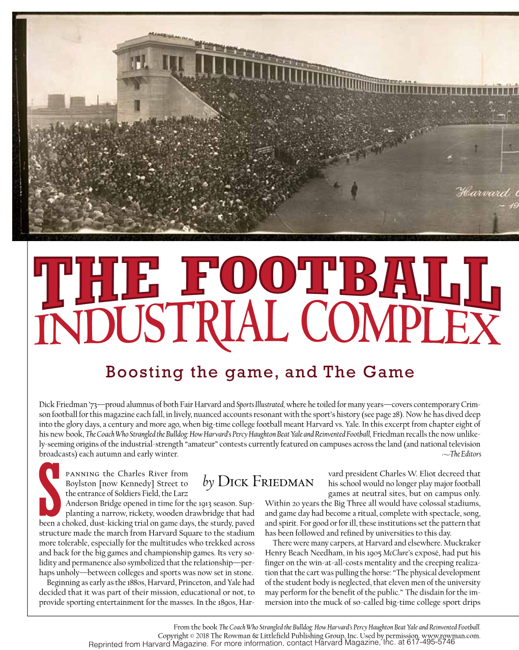 Boosting the Game, and the Game by Dick Friedman