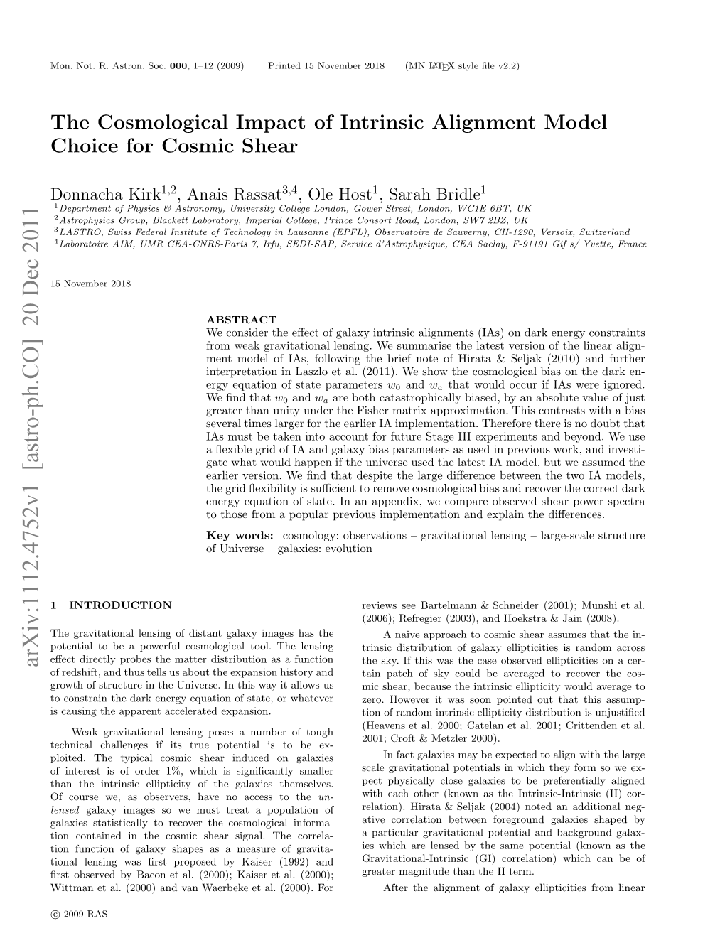 The Cosmological Impact of Intrinsic Alignment Model Choice for Cosmic