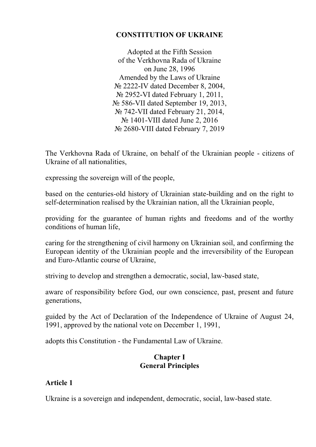 Constitution of Ukraine