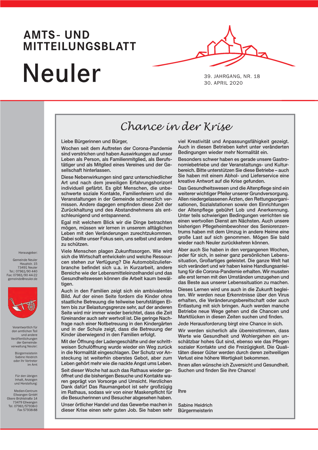 Chance in Der Krise