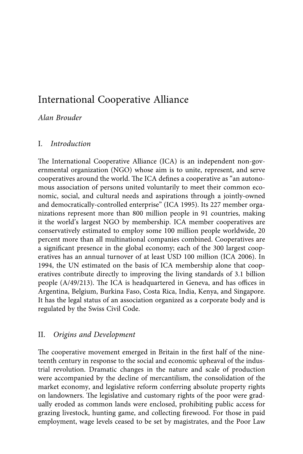 International Cooperative Alliance