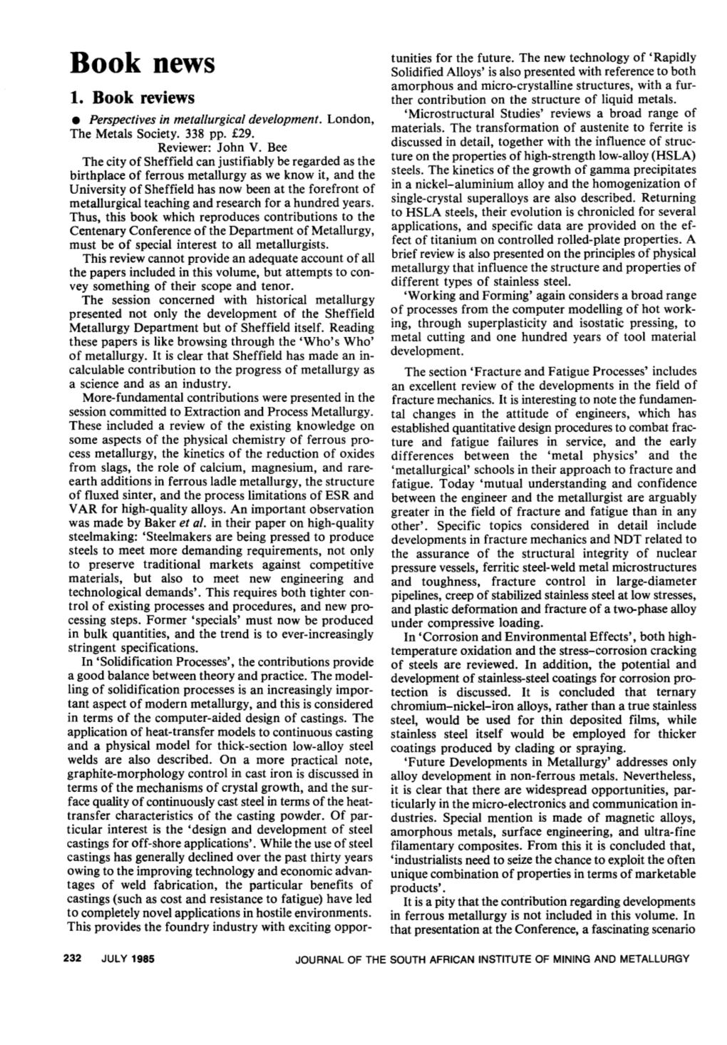 Book News Solidified Alloys' Is Also Presented with Reference to Both Amorphous and Micro-Crystalline Structures, with a Fur- 1