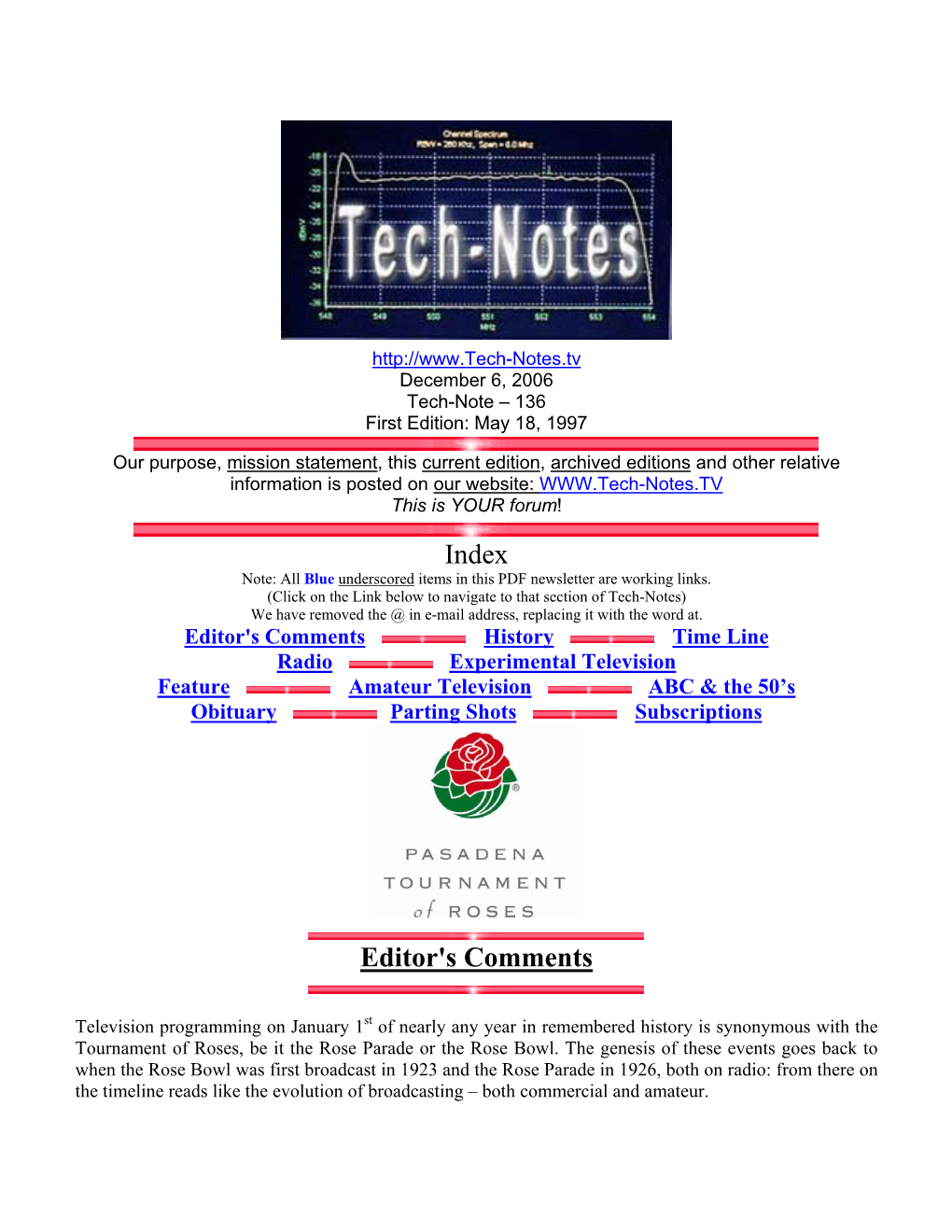 Tech-Note – 136 First Edition: May 18, 1997