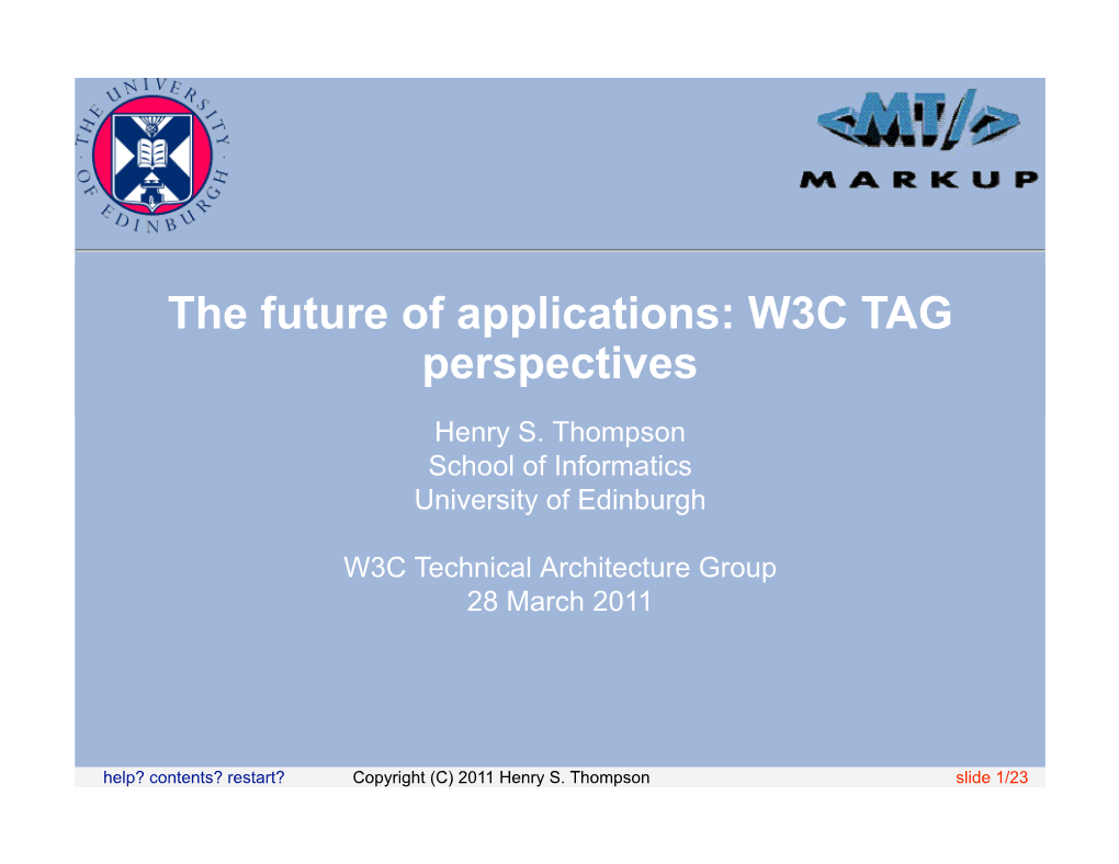 W3C TAG Perspectives