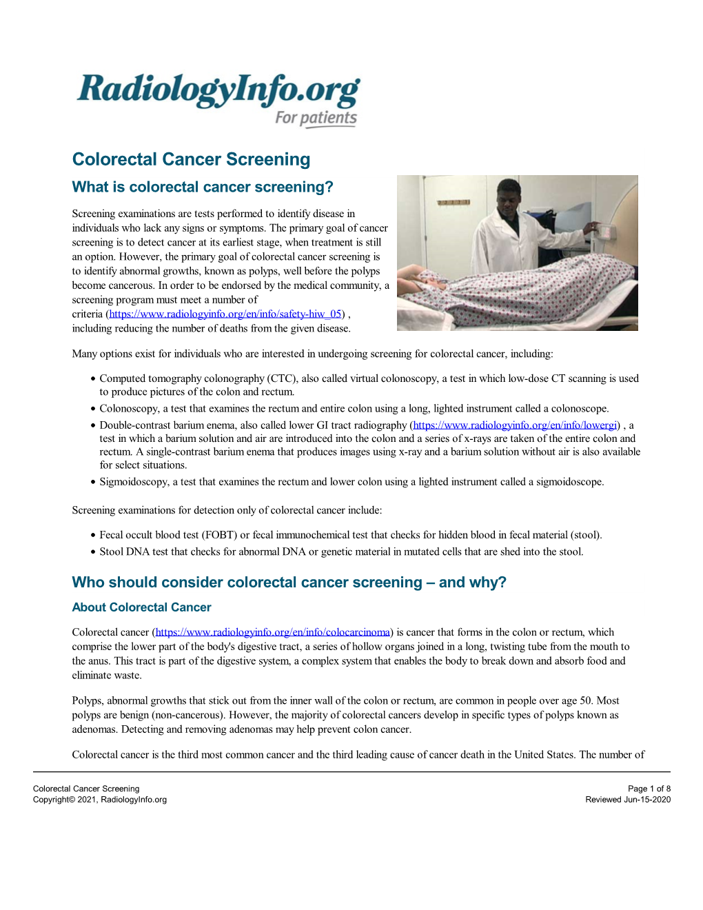 Colorectal Cancer Screening