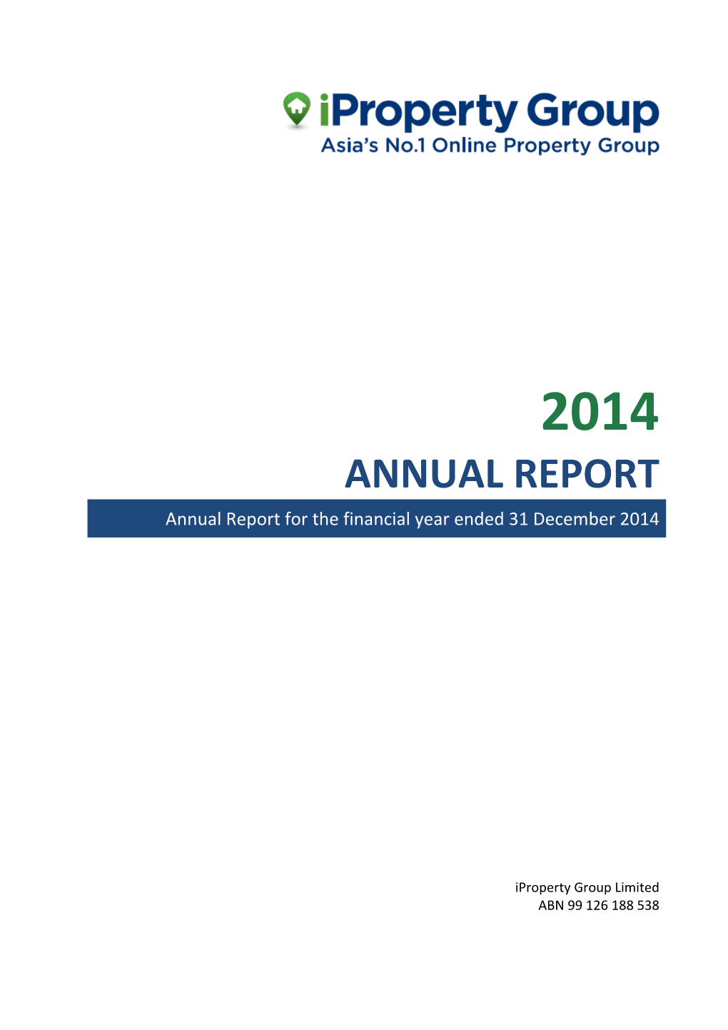 ANNUAL REPORT Annual Report for the Financial Year Ended 31 December 2014